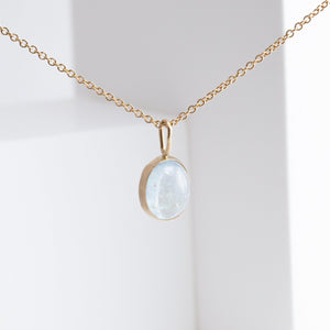 Gallery oval aquamarine necklace