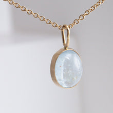 Load image into Gallery viewer, Gallery oval aquamarine necklace
