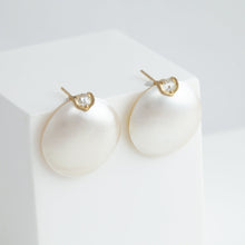 Load image into Gallery viewer, One-of-a-kind South Sea mabe pearl earrings
