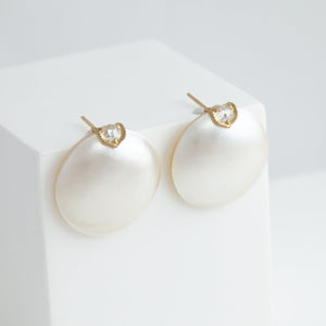 One-of-a-kind South Sea mabe pearl earrings