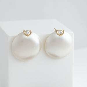 One-of-a-kind South Sea mabe pearl earrings