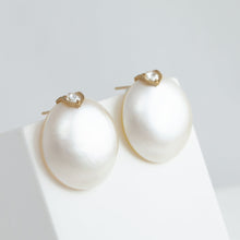 Load image into Gallery viewer, One-of-a-kind South Sea mabe pearl earrings
