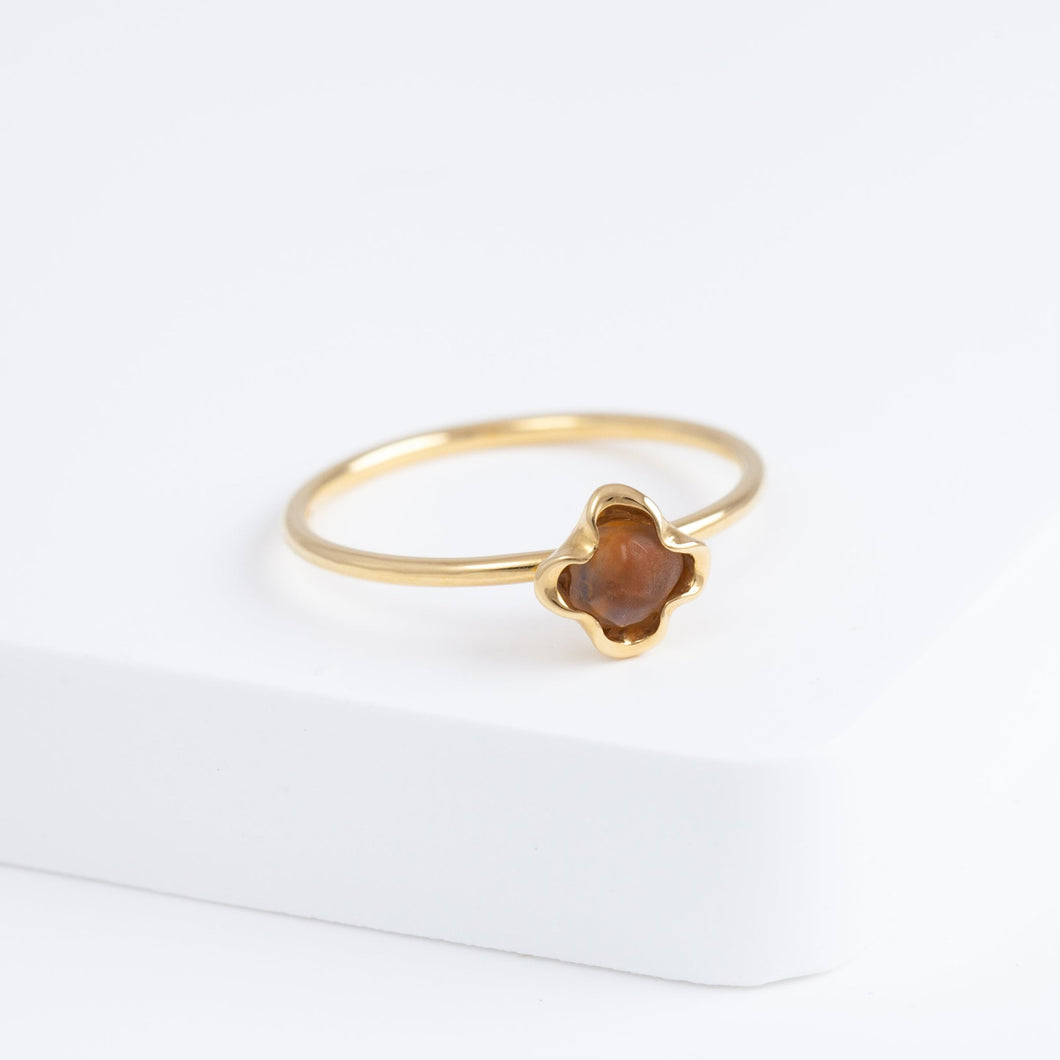 Enfold one-of-a-kind orange sapphire ring