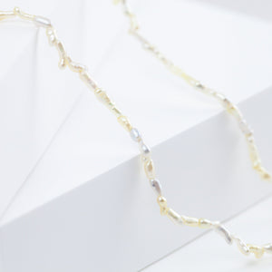 Sazare thin akoya pearl necklace