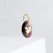 Load image into Gallery viewer, Flying pig garnet pendant
