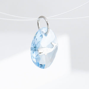 Whale blue topaz pendant