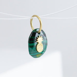 Pineapple malachite pendant