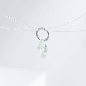 Starfish prehnite pendant