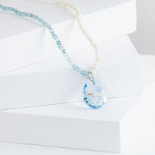 Load image into Gallery viewer, Whale blue topaz pendant
