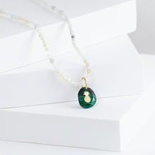 Load image into Gallery viewer, Pineapple malachite pendant
