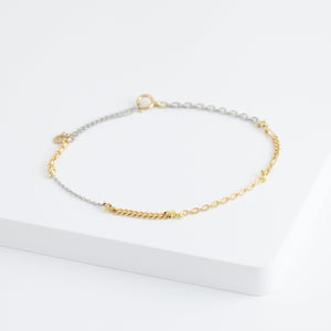 Zero mixed metal chain bracelet