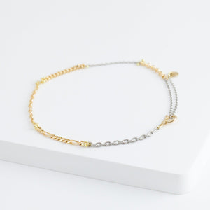 Zero mixed metal chain bracelet