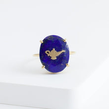 Load image into Gallery viewer, Magic lamp lapis lazuli ring
