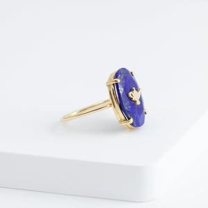 Magic lamp lapis lazuli ring