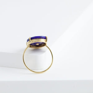 Magic lamp lapis lazuli ring