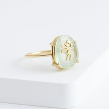 Load image into Gallery viewer, Tinkerbell prehnite ring
