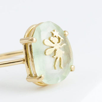 Tinkerbell prehnite ring