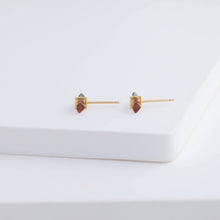 Load image into Gallery viewer, Band watermelon tourmaline studs
