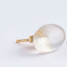 Load image into Gallery viewer, Rough stone topaz pebble stud
