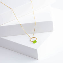 Load image into Gallery viewer, Rough stone peridot pendant
