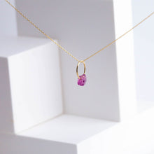 Load image into Gallery viewer, Rough stone rhodolite garnet pendant
