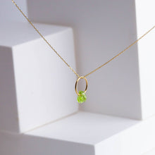 Load image into Gallery viewer, Rough stone peridot pendant
