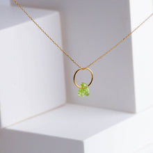 Load image into Gallery viewer, Rough stone peridot pendant
