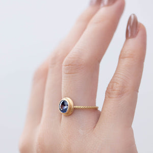 One-of-a-kind bi-color sapphire ring B