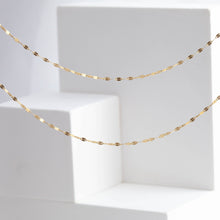 Load image into Gallery viewer, Pressed gold chain (80cm)
