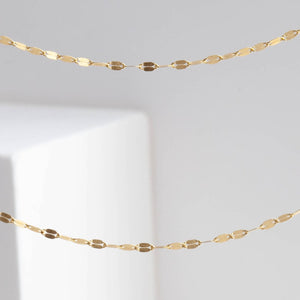 Pressed gold chain (80cm)