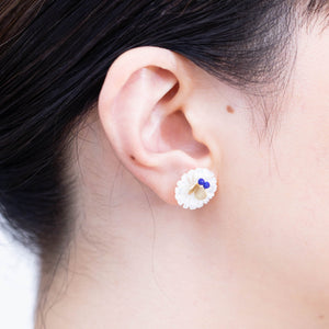Daisy lapis lazuli butterfly earrings