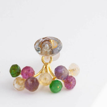 Fairy zoisite and mixed stone earrings [Limited Edition]