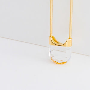 Drop mini oval quartz earring - Kolekto 