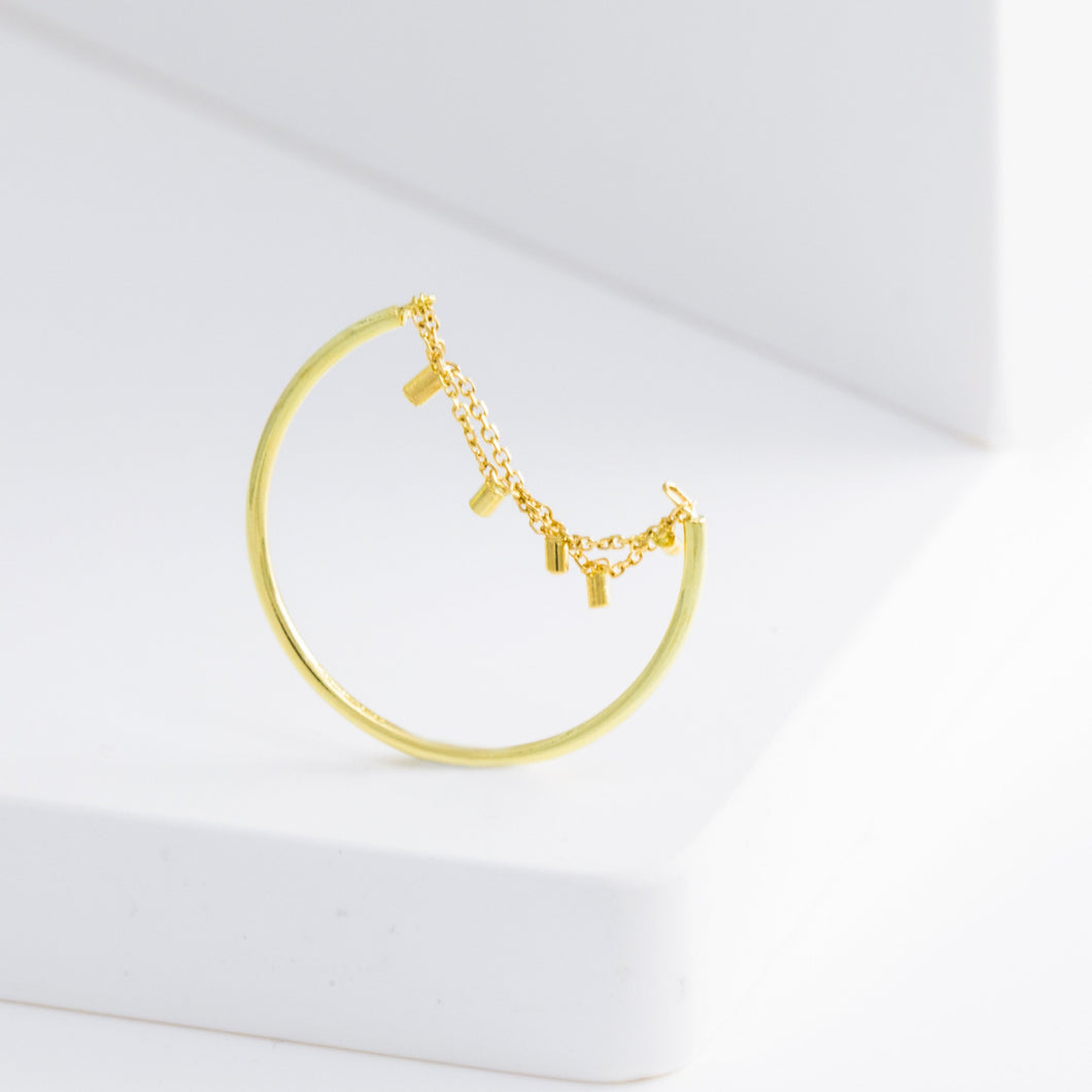 Gold Dust chain ring - Kolekto 