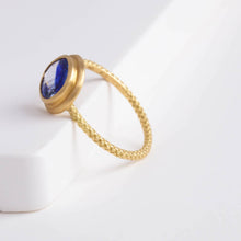 Load image into Gallery viewer, One-of-a-kind bi-color sapphire ring B
