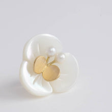 Load image into Gallery viewer, Plum flower pearl butterfly earrings
