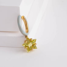 Load image into Gallery viewer, Lemon quartz star ear cuff (light blue)
