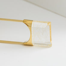 Load image into Gallery viewer, Drop square rutilated quartz earring - Kolekto 
