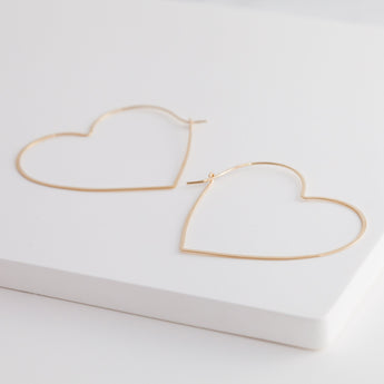 Symbol heart hoop earrings - Kolekto 